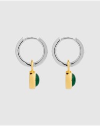 Najo - Solace 2-Tone Green Onyx Huggie Earring