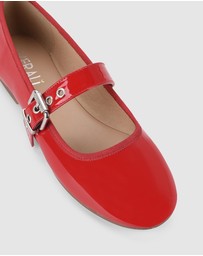 Verali - Banks Buckled Mary-Jane Flats