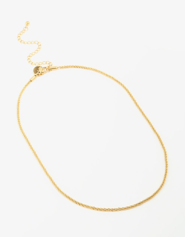 Lovisa - Waterproof Gold Plated Stainless Steel Twisted Short Chain Necklace