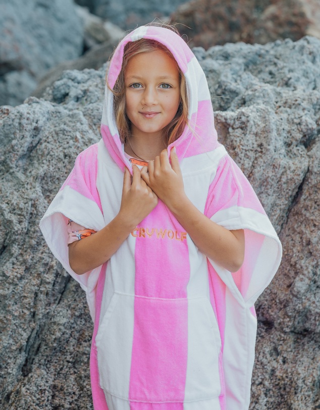 Crywolf - HOODED TOWEL Candy Stripe