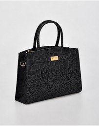 Cobb & Co - Arlie Leather Croc Tote