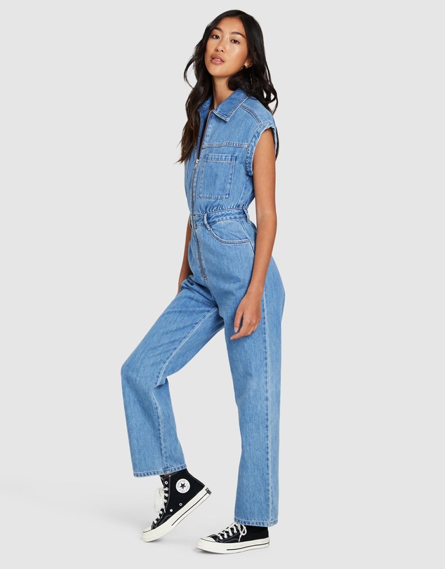 Insight - Jett Long Denim Jumpsuit