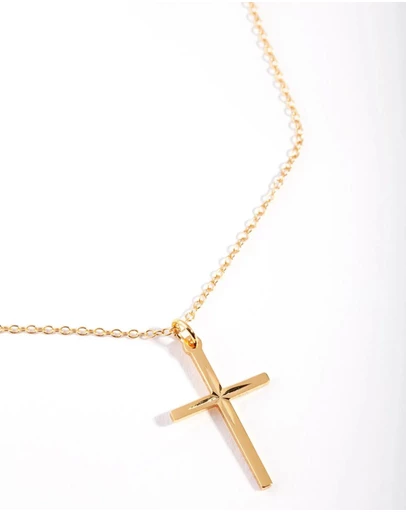 Lovisa - Sterling Silver Gold Cross Necklace