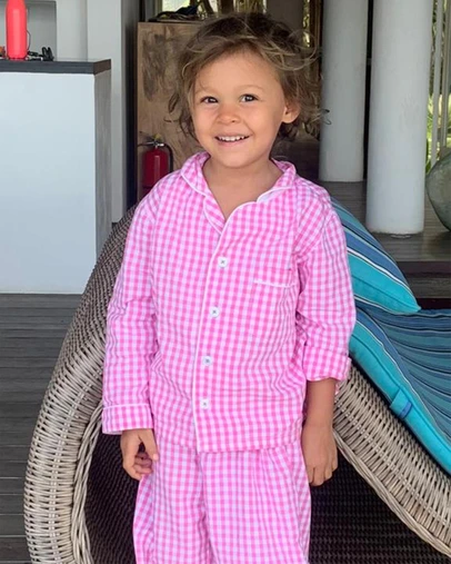 Sant And Abel - Kids Hepburn Gingham Pink PJ Set
