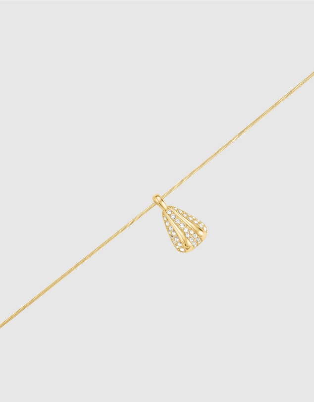 Rosefield - Pavé Striped Gold-Tone Necklace