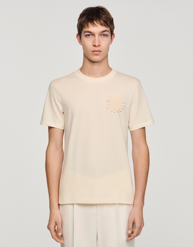 Sandro - Crochet Flower Tee Shirt