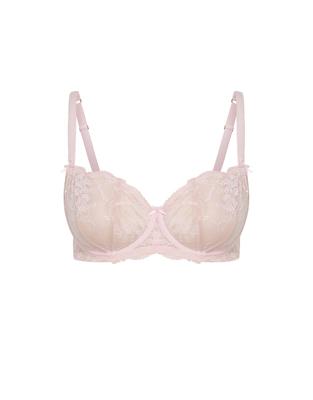 City Chic - Plus size Helena Demi Bra - pink icing