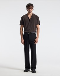 Calibre - Camp Collar Silk Shirt Espresso