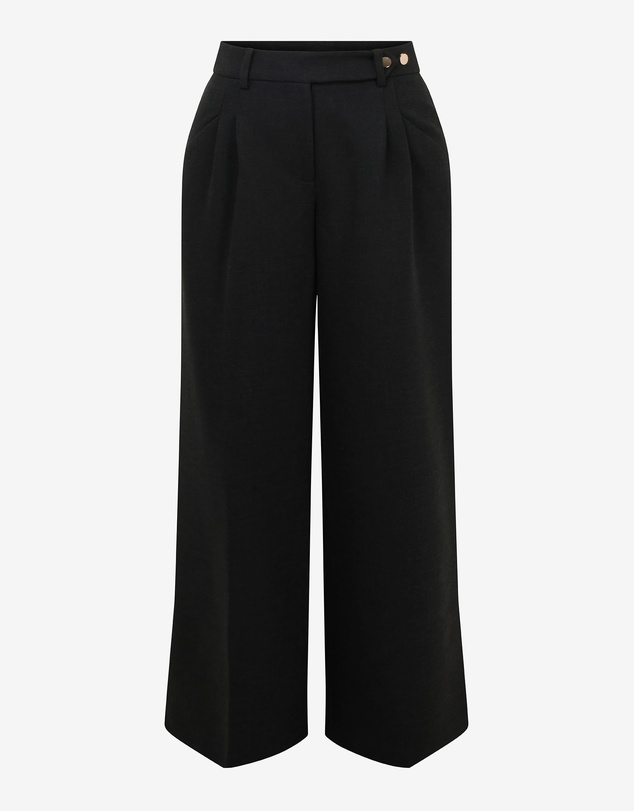 Forcast - Dolly Pleated Wide Leg Pants