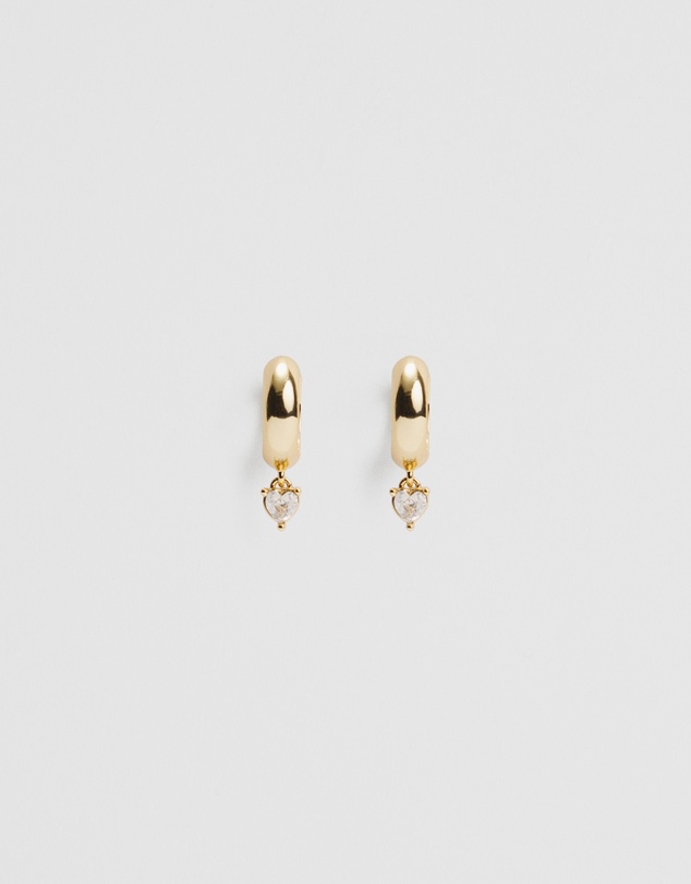 Country Road - Heart Crystal Hoop Earring
