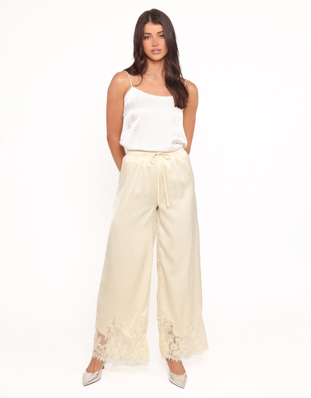 Petal & Pup - Viola Drawstring Wide Leg Pant - Yellow