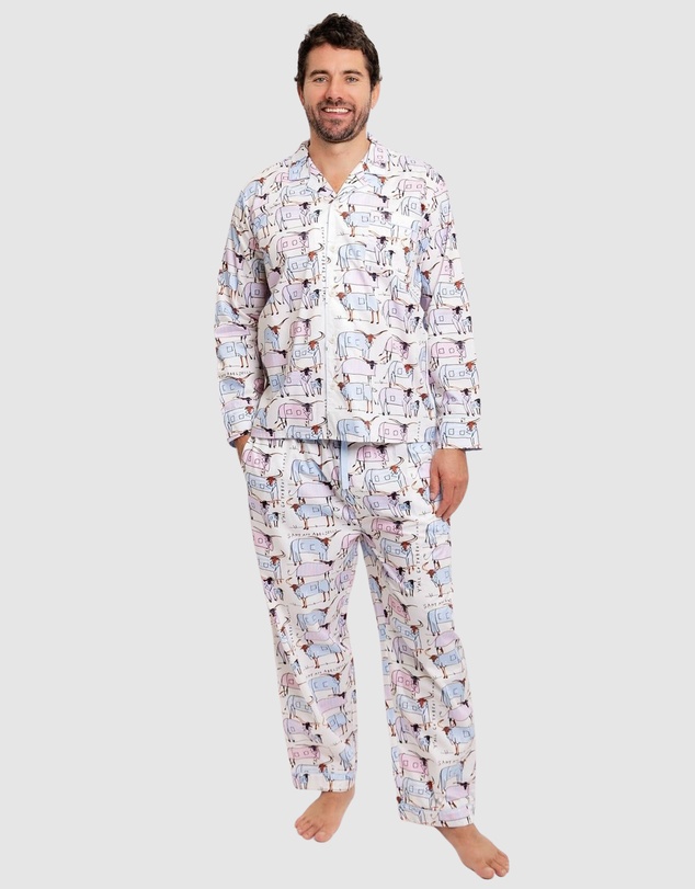 Sant And Abel - Men's Drawbertson Longhorns Long PJ Set