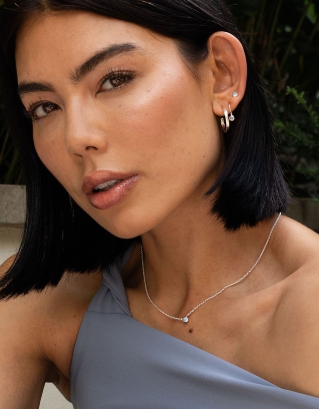 Dower & Hall - Women's Aquamarine Round Dewdrop Pendant In Sterling Silver