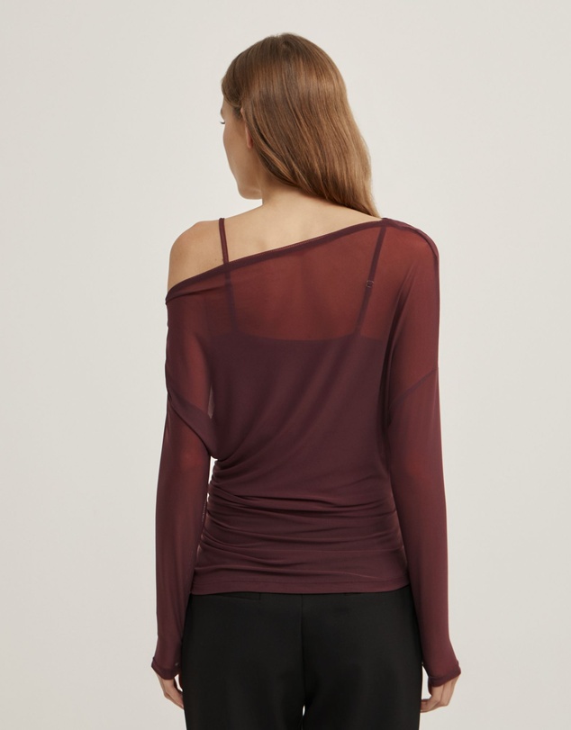 Witchery - Layered Mesh Long-sleeve Top
