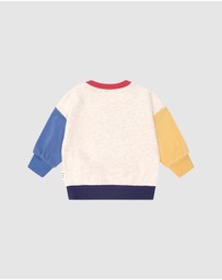 Huxbaby - Camping Dino Colour Block Sweatshirt - Babies