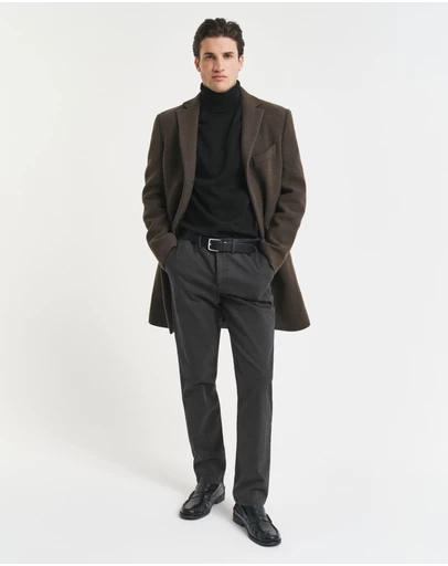 Gant - Slim Fit Cotton Herringbone Pants