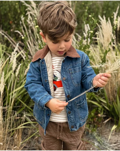 Purebaby - Denim Worker Jacket -Kids-Babies