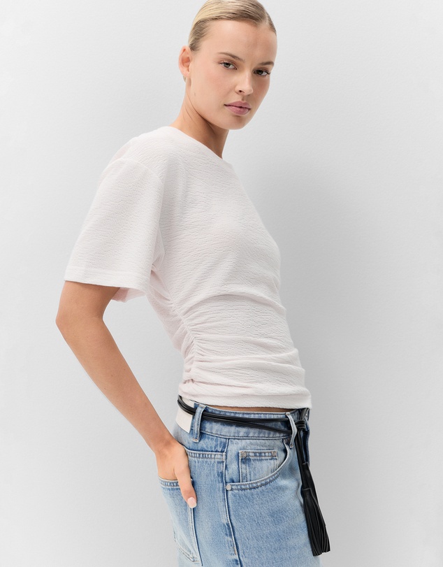 UNISON - Textured Tuck Detail Tee