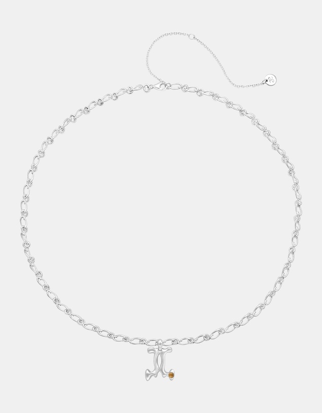 Graedance - Gemini Citrine Pendant on Eclipse Necklace