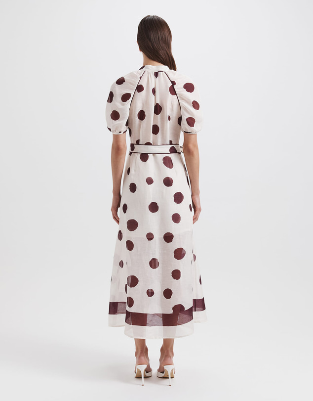SABA - Dolcetto Silk Linen Midi Dress
