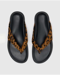CAMILLA AND MARC - Zita Leopard Pony Sandals