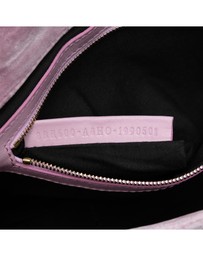 Pre-Loved by Azura Reborn - Pre-Loved Zucca Embossed Velvet Baguette Satchel