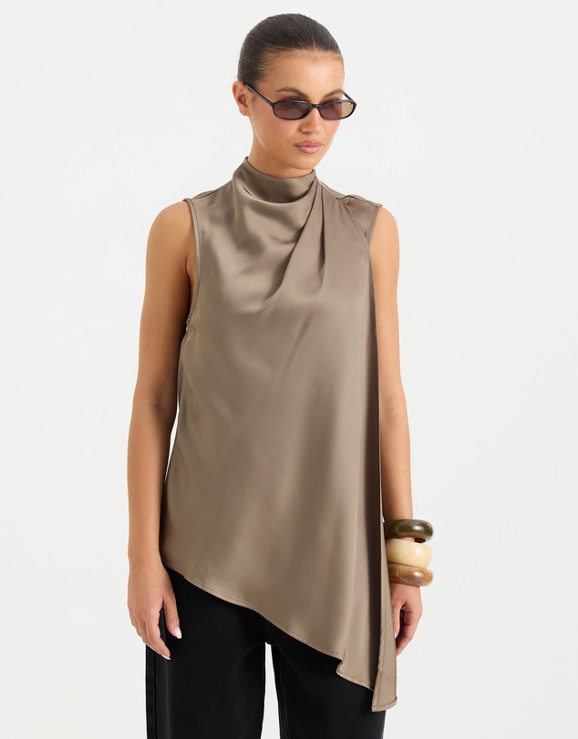 Calli - Ella Draped Satin Top