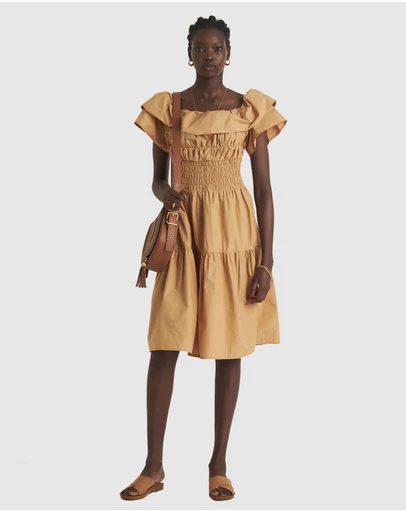 Zerafima - Helena Shoulder Frill Dress