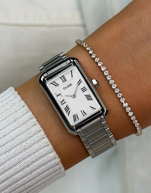 Cluse - Belisenna White/Silver Link