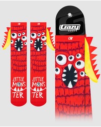 Crazy Skates - Crazy Socks Monster Red Knee-High Socks