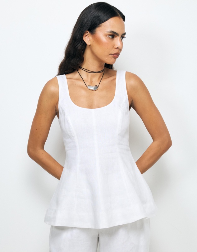 AERE - Bria Linen Top
