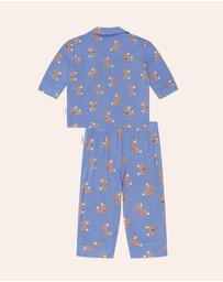 Huxbaby - Vintage Blue Bunny PJ Set - Babies-Kids