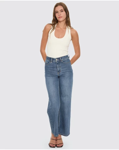 Thrills - Holly High Rise Stretch Wide Jeans