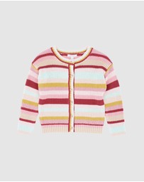 Fox & Finch - Orchard Bloom Stripe Cardigan - Babies