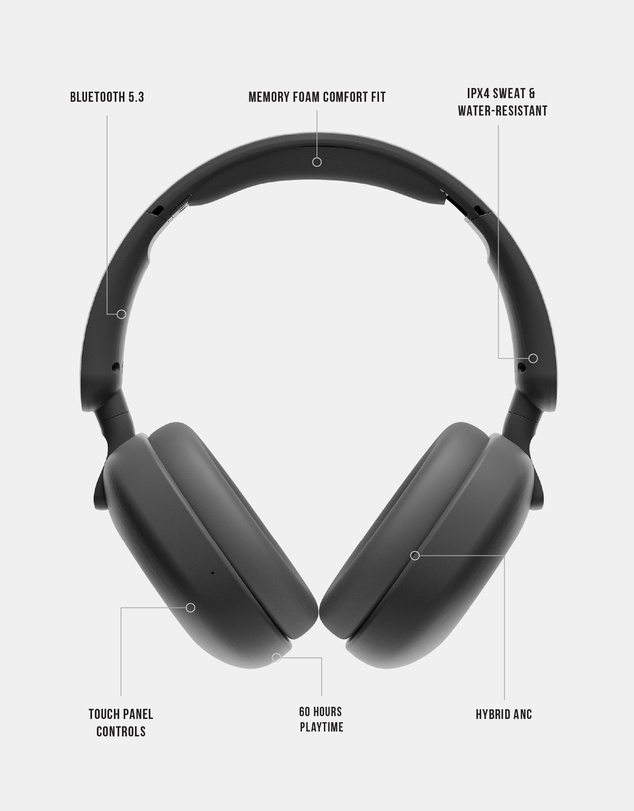 Sudio - K2 - Over-Ear Hybrid ANC Headphones, Noise Cancelling, Dual Mic
