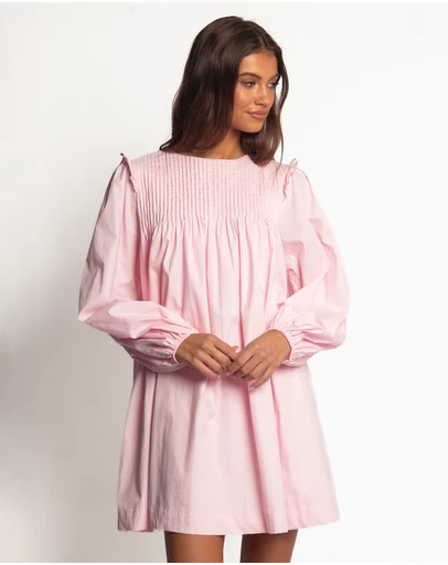 Petal & Pup - Wyatt Long Sleeve Mini Dress - Pink