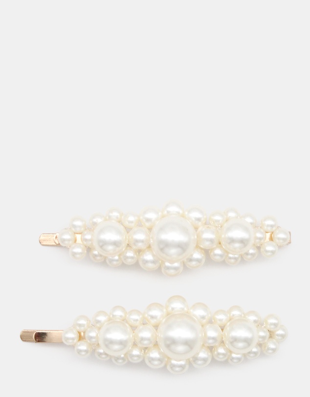 Morgan & Taylor - Avah Beaded Pearl Hair Clip Set