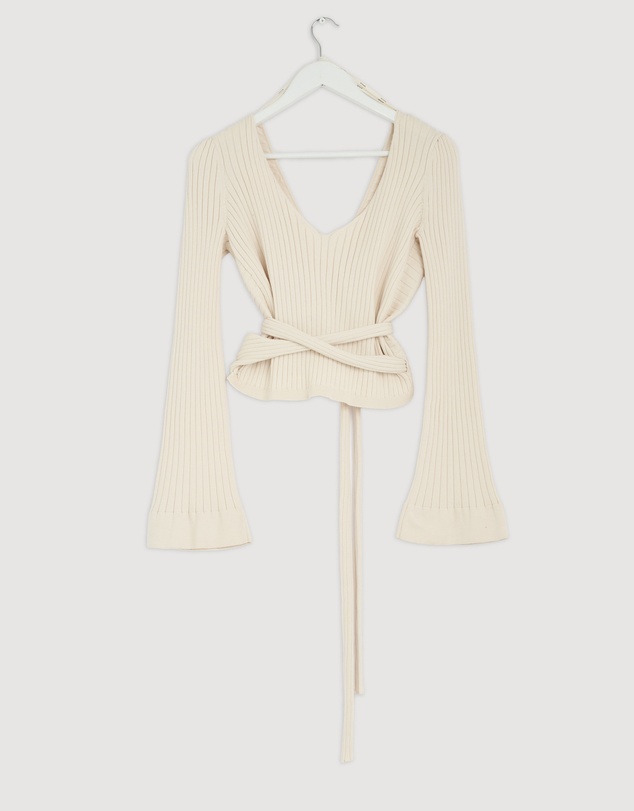 Revibe - Repaired KIVARI Daphne Rib Knit Top - AU 12