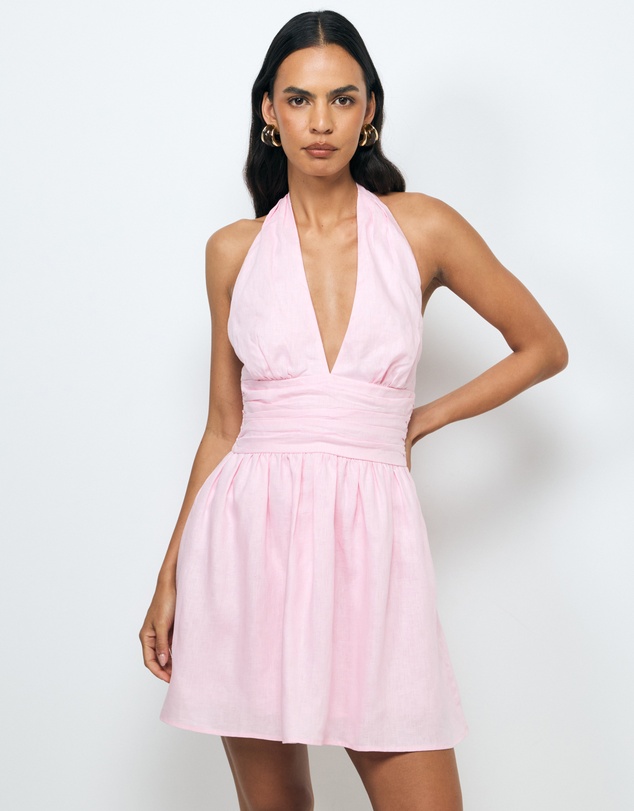AERE - Twila Halter Mini Dress