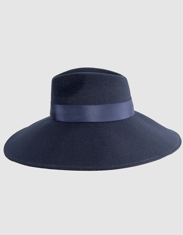 Max Alexander - Wide Brim Navy Winter Hat