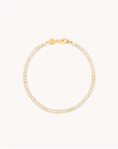Astrid & Miyu - Gleam Bold 18ct Gold Plated Tennis Chain Bracelet