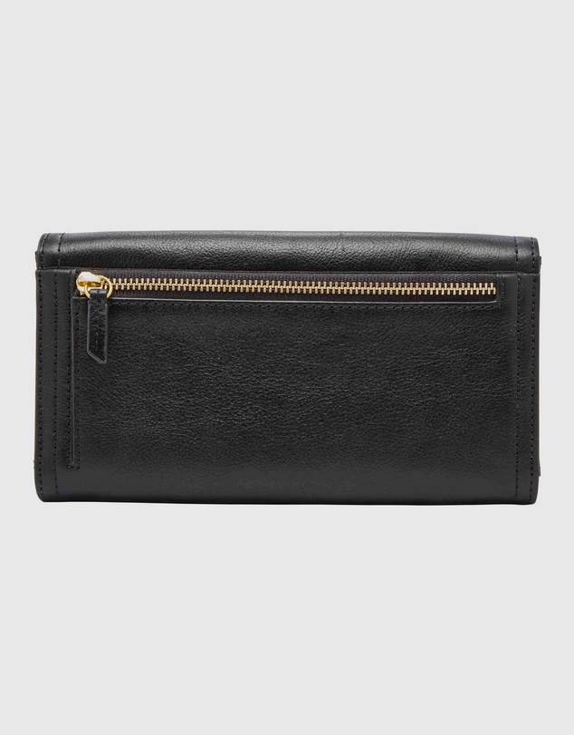 Fossil - Logan Black RFID Flap Clutch
