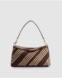 Evity - Clara Leather Raffia Shoulder Bag