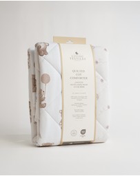 Living Textiles - Reversible Quilted Cot Comforter - Cuddly Bear