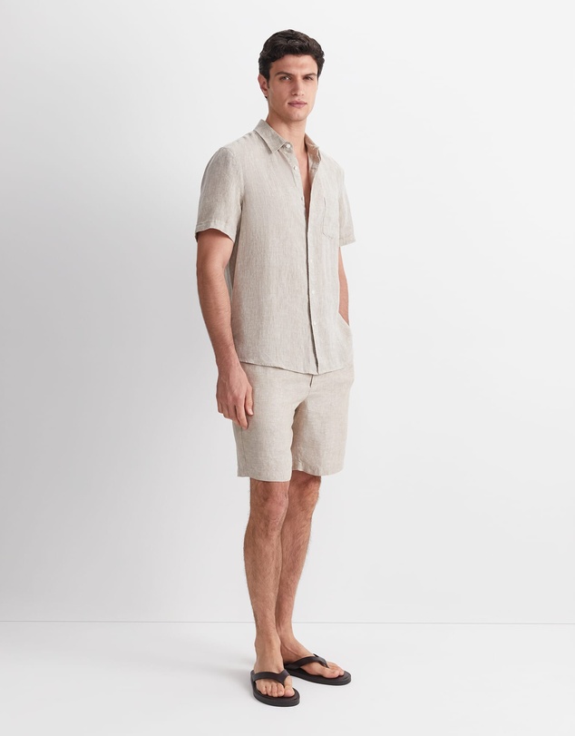 Sportscraft - Short Sleeve Yarn Dyed Linen Shirt
