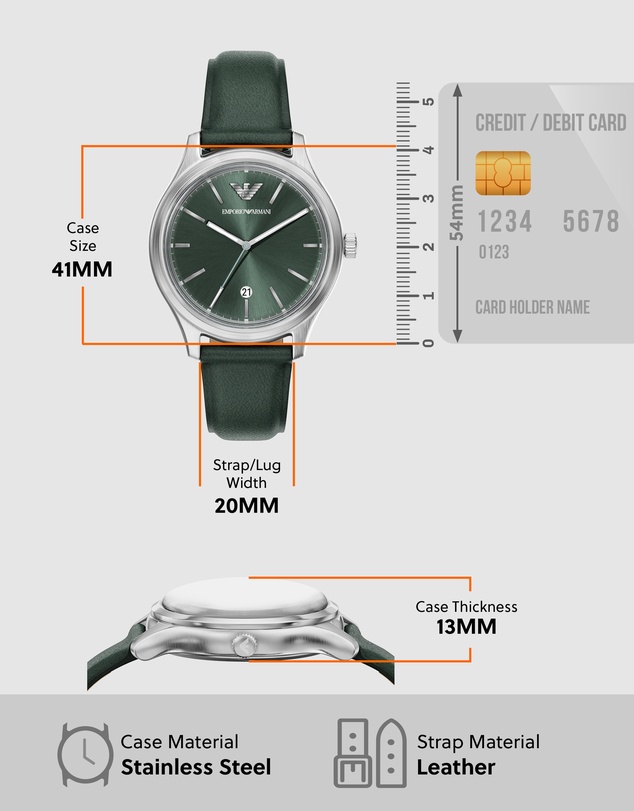 Emporio Armani - Green Analogue Watch