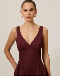 Tussah - V Neck Tuck Dress