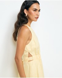 AERE - Mysa Linen Mini Dress