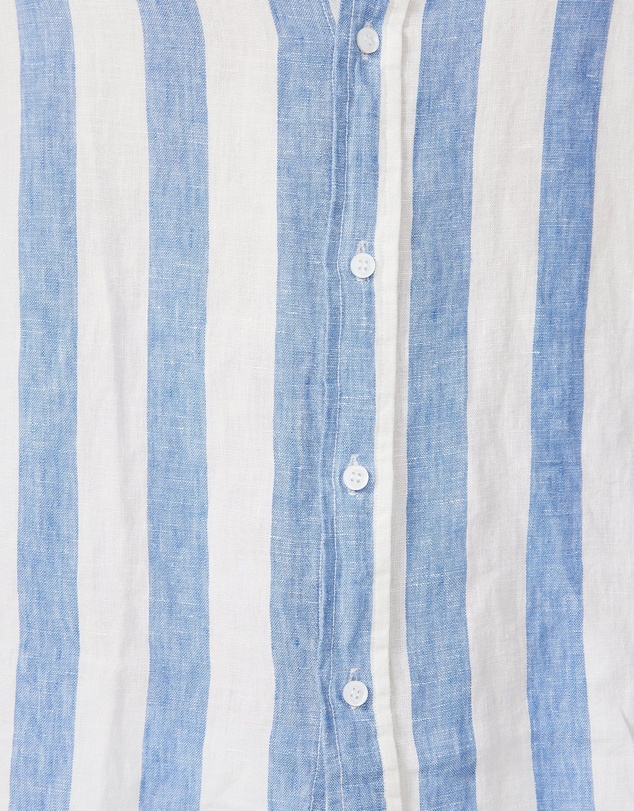 Vacay Swimwear - Blue Stripe Linen Shirt