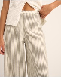 Rhythm - Valley Stripe Wide Leg Pants - Iconic Exclusive
